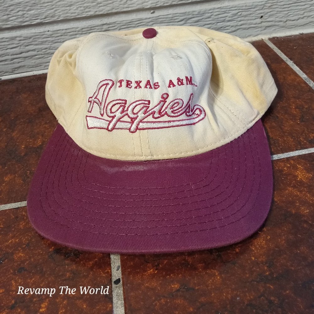 Vintage 90s Texas A&M Aggies University Made in USA Snapback Hat